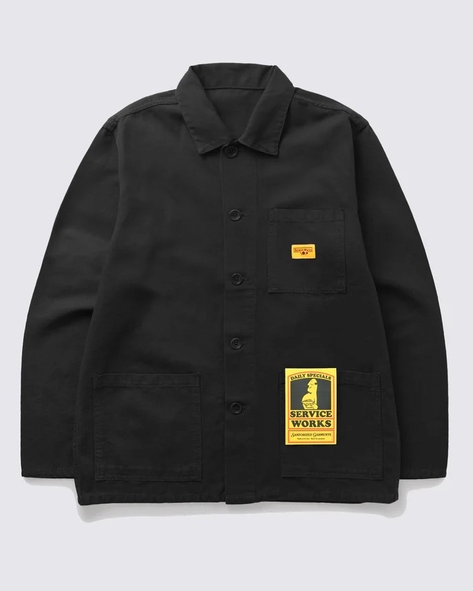 CHEMISE CHORE BLACK ~ SERVICE WORKS